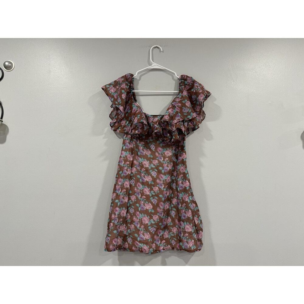 Vanessa Mooney Joelyn Floral Mini Dress Women’s Small Off The Shoulder